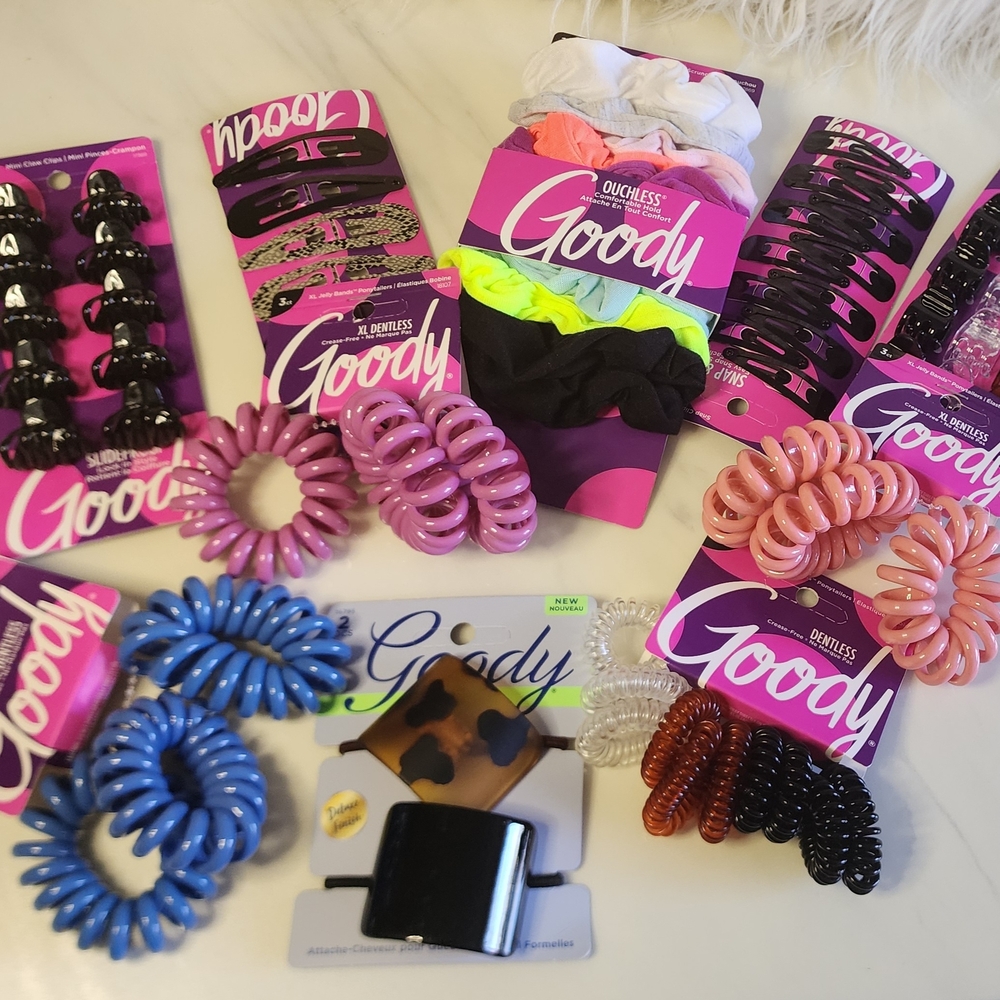 Goody Beautiful Ouchless Hair Accessories Set Of 10 Pcs, Jelly Bands, Mini Claps